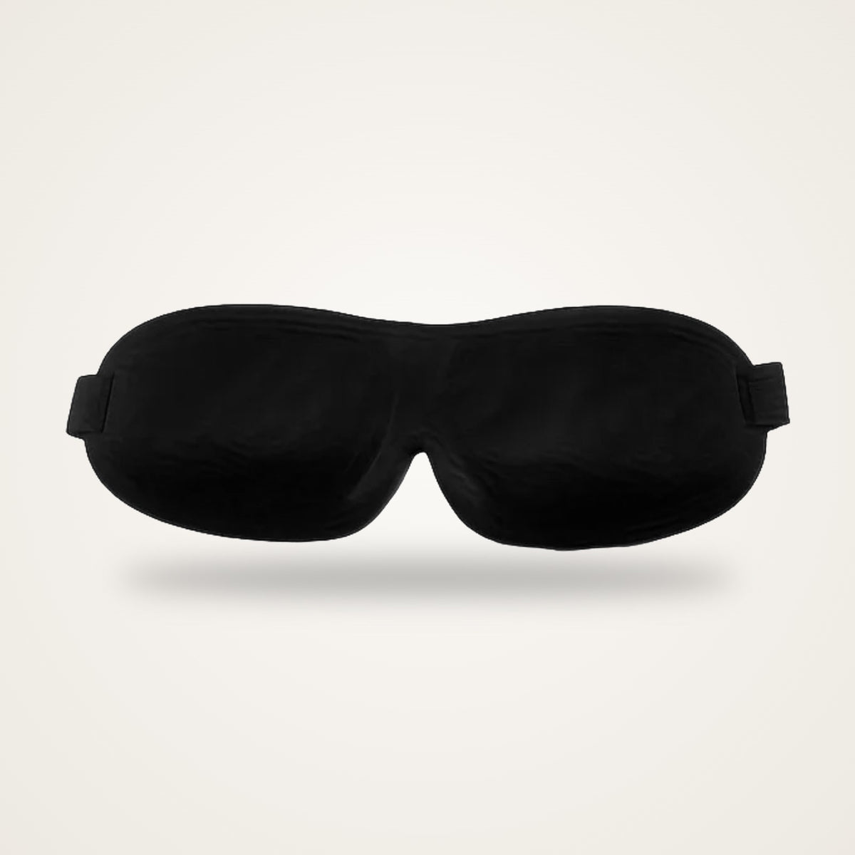 Masque de sommeil 3D occultant noir Plein Noir, vu de face