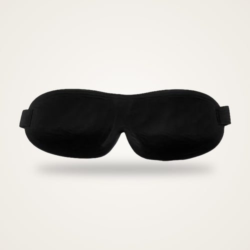 Masque de sommeil 3D occultant noir Plein Noir, vu de face